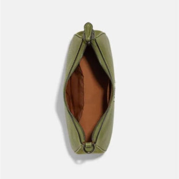 Coach Teri Shoulder Bag Crossbody Pebble Leather Suede Olive Green CC324 - Picture 4 of 6